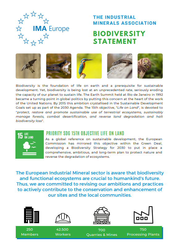 IMA-Europe Biodiversity Statement
